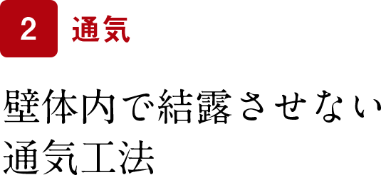 壁体内で結露させない通気工法