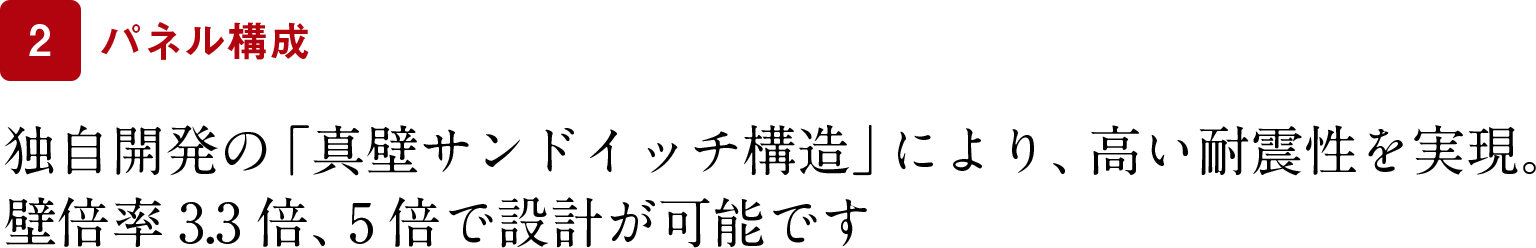 柱と柱の間に壁を設置する「真壁サンドイッチ構造」